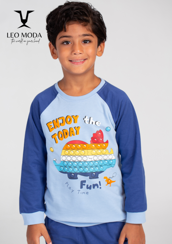 Autumn children's pajamas Fun play time 110 - Image 2